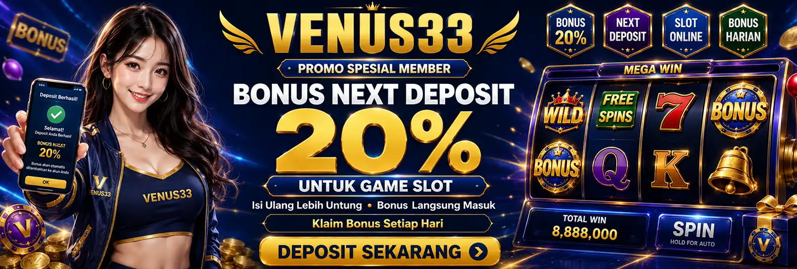 BONUS NEXT DEPOSIT 20% SLOT